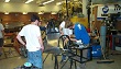 Students building a race car